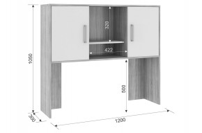 ЛАЙТ 2 Надстройка стола компьютерного (1200) в Троицке - troick.mebel24.online | фото 2