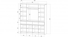 ЛЕНОРА Спальный гарнитур (модульный) графит в Троицке - troick.mebel24.online | фото 9