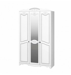 ЛОТОС Шкаф ШР-3 с 1 зеркалом белый лак в Троицке - troick.mebel24.online | фото