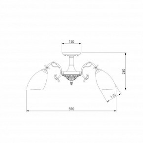 Люстра на штанге Eurosvet Ariele 22010/5 античная бронза в Троицке - troick.mebel24.online | фото 3