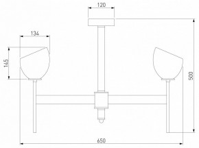 Люстра на штанге Eurosvet Arrista 60130/6 латунь Smart в Троицке - troick.mebel24.online | фото 2