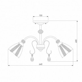 Люстра на штанге Eurosvet Floranse 30155/5 античная бронза в Троицке - troick.mebel24.online | фото 3