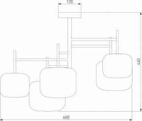 Люстра на штанге Eurosvet Jar 70128/5 золото в Троицке - troick.mebel24.online | фото 3