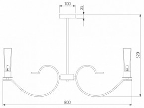 Люстра на штанге Eurosvet Rosher 60141/8 латунь в Троицке - troick.mebel24.online | фото 2