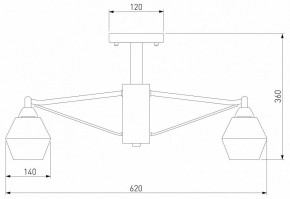 Люстра на штанге Eurosvet Takara 70135/5 кофе в Троицке - troick.mebel24.online | фото 2