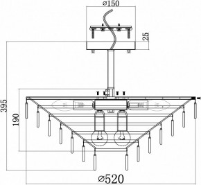 Люстра на штанге Maytoni Mazzo MOD130CL-11G в Троицке - troick.mebel24.online | фото 5