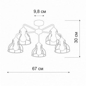 Люстра на штанге Vitaluce V3102 V3102-0/5PL в Троицке - troick.mebel24.online | фото 2