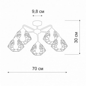 Люстра на штанге Vitaluce V4258 V4258-0/5PL в Троицке - troick.mebel24.online | фото 2
