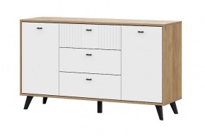 МИЛАН Спальня (Дуб Золотой/Белый матовый) в Троицке - troick.mebel24.online | фото 14