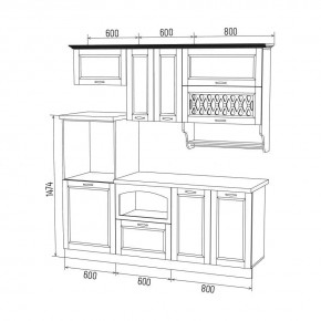 МИЛАНО Кухонный гарнитур 2,0 м Компоновка №3 в Троицке - troick.mebel24.online | фото 6