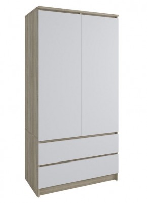 МОРИ МШ 900.1 Шкаф с 2-мя дв. и 2-мя ящ. (Дуб Сонома/Белый) в Троицке - troick.mebel24.online | фото