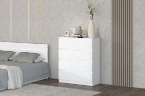 МС "Хилтон" Комод №1 800 (4 ящ.) белый текстурный в Троицке - troick.mebel24.online | фото