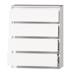 МС "Хилтон" Комод №1 800 (4 ящ.) белый текстурный в Троицке - troick.mebel24.online | фото 3
