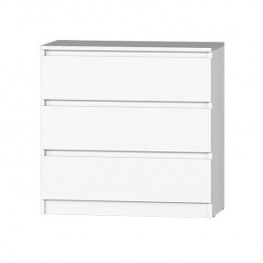 МС "Хилтон" Комод №2 800 (3 ящ.) белый текстурный в Троицке - troick.mebel24.online | фото 2