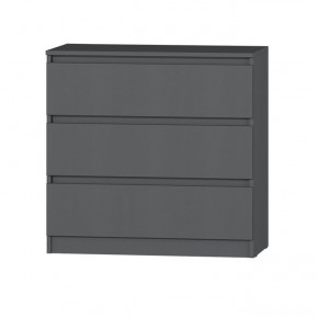 МС "Хилтон" Комод №2 800 (3 ящ.) графит в Троицке - troick.mebel24.online | фото