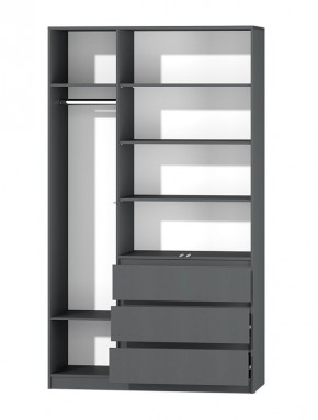 МС "Хилтон" Шкаф №2 1200 (Графит) в Троицке - troick.mebel24.online | фото 3