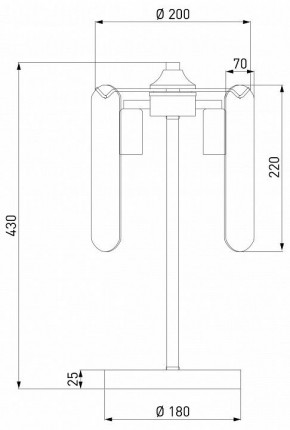 Настольная лампа декоративная Eurosvet Claire 01170/3 золото в Троицке - troick.mebel24.online | фото 3