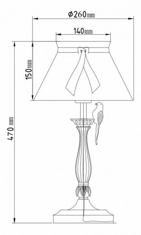 Настольная лампа декоративная Maytoni Bird ARM013-11-W в Троицке - troick.mebel24.online | фото 5