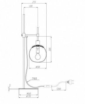 Настольная лампа декоративная Maytoni Erich MOD221-TL-01-G в Троицке - troick.mebel24.online | фото 3