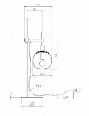 Настольная лампа декоративная Maytoni Erich MOD221-TL-01-N в Троицке - troick.mebel24.online | фото 3
