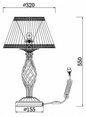 Настольная лампа декоративная Maytoni Grace RC247-TL-01-R в Троицке - troick.mebel24.online | фото 3
