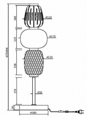 Настольная лампа декоративная Maytoni Pattern MOD267TL-L28CH3K в Троицке - troick.mebel24.online | фото 4