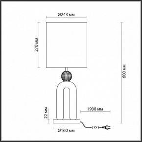 Настольная лампа декоративная Odeon Light Bagel 5410/1T в Троицке - troick.mebel24.online | фото 4