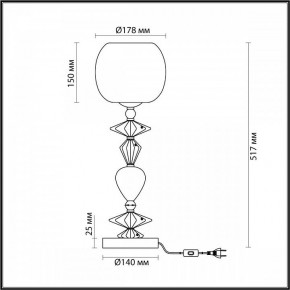 Настольная лампа декоративная Odeon Light Bizet 4855/1T в Троицке - troick.mebel24.online | фото 3
