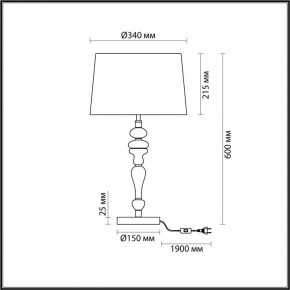 Настольная лампа декоративная Odeon Light Homi 5040/1T в Троицке - troick.mebel24.online | фото 4
