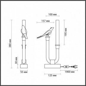 Настольная лампа декоративная Odeon Light Lark 5431/2TL в Троицке - troick.mebel24.online | фото 4