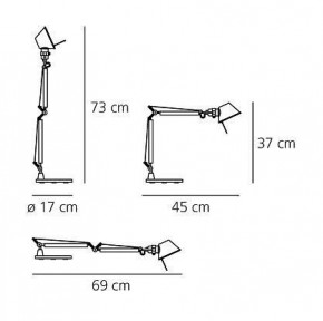 Настольная лампа офисная Artemide  A001300 в Троицке - troick.mebel24.online | фото 4