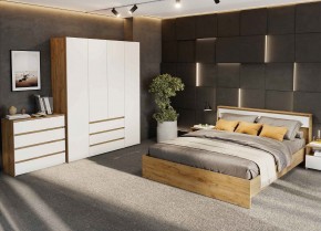 НЕКСТ 1 Спальня (Дуб Золотой/Белый) в Троицке - troick.mebel24.online | фото