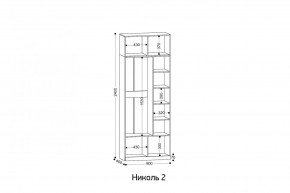 НИКОЛЬ 2 шкаф 2-х створчатый в Троицке - troick.mebel24.online | фото 3