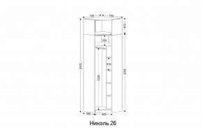 НИКОЛЬ 26 Шкаф угловой в Троицке - troick.mebel24.online | фото 2