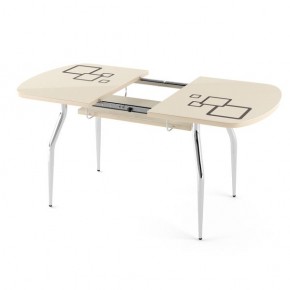 Обеденный раздвижной стол Бриз с фотопечатью Кофе R012 в Троицке - troick.mebel24.online | фото 2