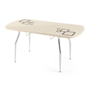 Обеденный раздвижной стол Бриз с фотопечатью Лайм R156 в Троицке - troick.mebel24.online | фото 1