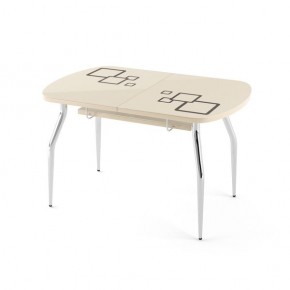 Обеденный раздвижной стол Бриз с фотопечатью Лайм R156 в Троицке - troick.mebel24.online | фото 3