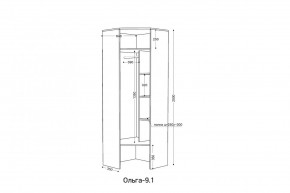ОЛЬГА 9.1 Шкаф угловой без зеркала в Троицке - troick.mebel24.online | фото 2