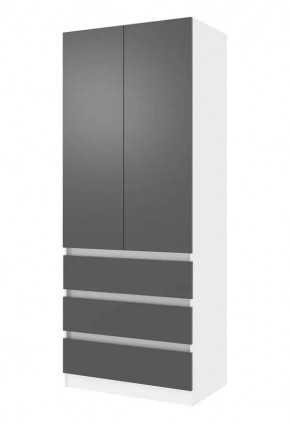 ПАРУС Шкаф 2-х ств. 800 (белый/графит) в Троицке - troick.mebel24.online | фото