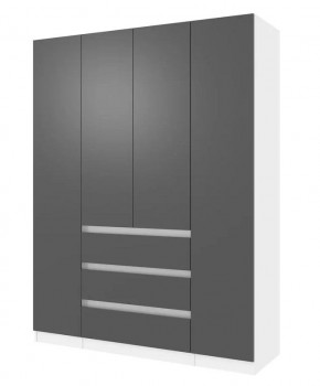 ПАРУС Шкаф 4-х ств. 1600 (белый/графит) в Троицке - troick.mebel24.online | фото