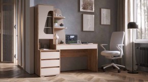 ПИФАГОР Стол компьютерный (дуб вотан/кашемир) в Троицке - troick.mebel24.online | фото
