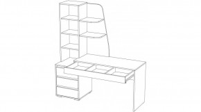 ПИФАГОР Стол компьютерный (дуб вотан/кашемир) в Троицке - troick.mebel24.online | фото 3