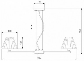 Подвесная люстра Eurosvet Peony 60136/8 хром/серый в Троицке - troick.mebel24.online | фото 3