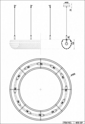 Подвесная люстра Favourite Monilibus 4015-12P в Троицке - troick.mebel24.online | фото 5