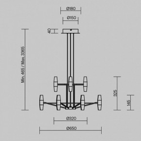 Подвесная люстра Maytoni Arana MOD401PL-L72BS3K в Троицке - troick.mebel24.online | фото 5