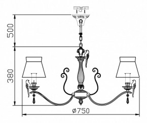 Подвесная люстра Maytoni Bird ARM013-08-W в Троицке - troick.mebel24.online | фото 5