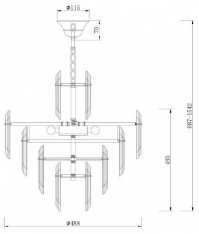 Подвесная люстра Maytoni Flare DIA200PL-06G в Троицке - troick.mebel24.online | фото 7