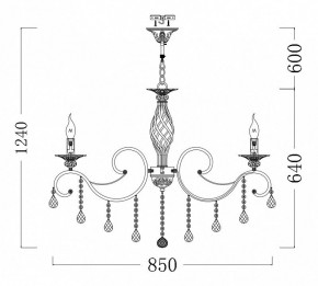 Подвесная люстра Maytoni Grace ARM247-10-G в Троицке - troick.mebel24.online | фото 7