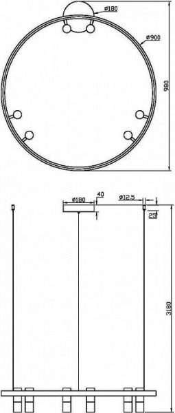 Подвесная люстра Maytoni Halo MOD102PL-L42BK в Троицке - troick.mebel24.online | фото 4