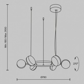 Подвесная люстра Maytoni Mind MOD299PL-L60BC3K в Троицке - troick.mebel24.online | фото 4